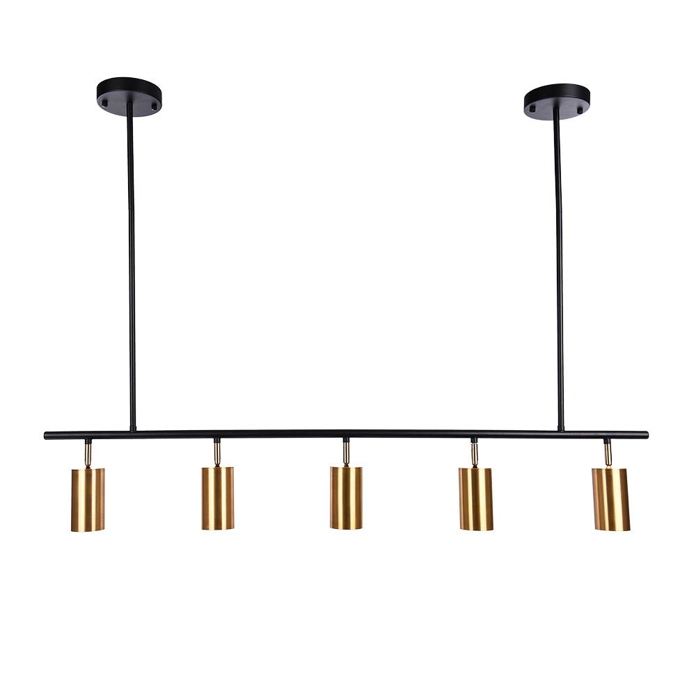 Polis Linear Metal Pendant Track Lighting - Lamp Copper
