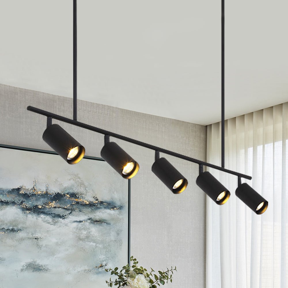 Polis Linear Metal Pendant Track Lighting - Lamp Copper