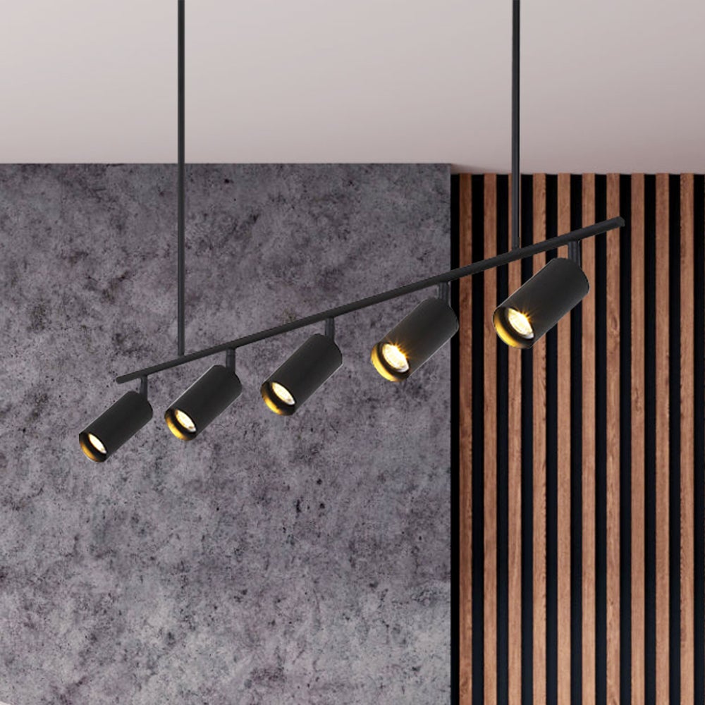 Polis Linear Metal Pendant Track Lighting - Lamp Copper