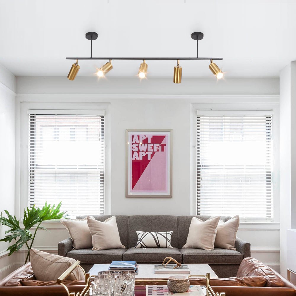 Polis Linear Metal Pendant Track Lighting - Lamp Copper