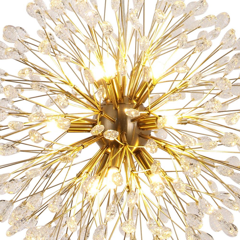 Brygge Luxury Firework Crystal Chandelier - Lamp Copper
