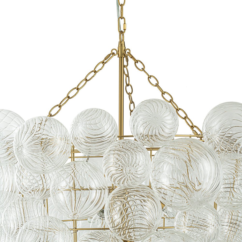 Dagen Luxury Entry Glass Chandelier - Lamp Copper