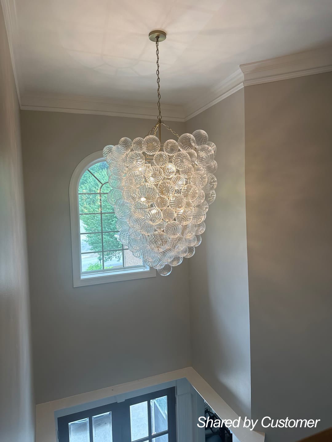 Dagen Luxury Entry Glass Chandelier - Lamp Copper