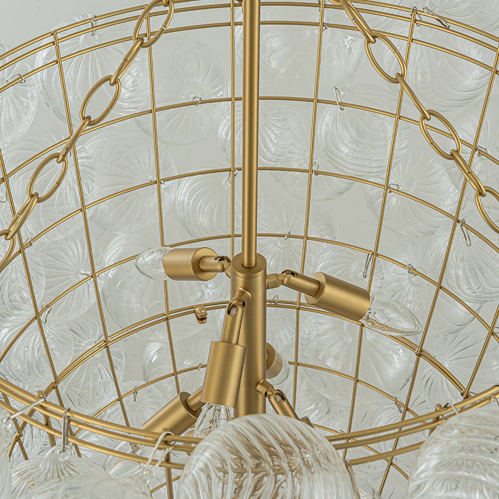 Dagen Luxury Entry Glass Chandelier - Lamp Copper