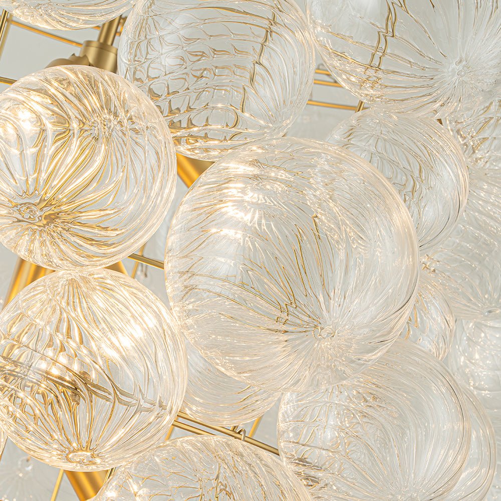 Dagen Luxury Entry Glass Chandelier - Lamp Copper