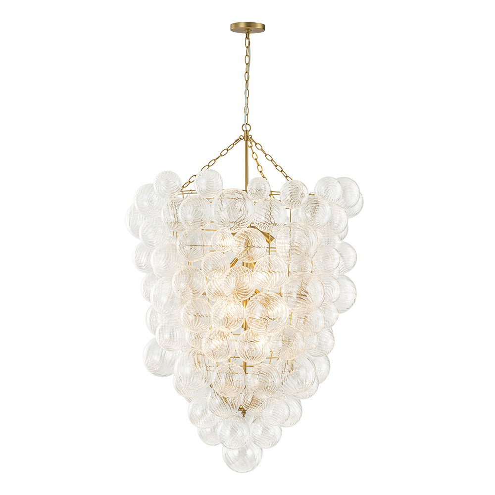 Dagen Luxury Entry Glass Chandelier - Lamp Copper