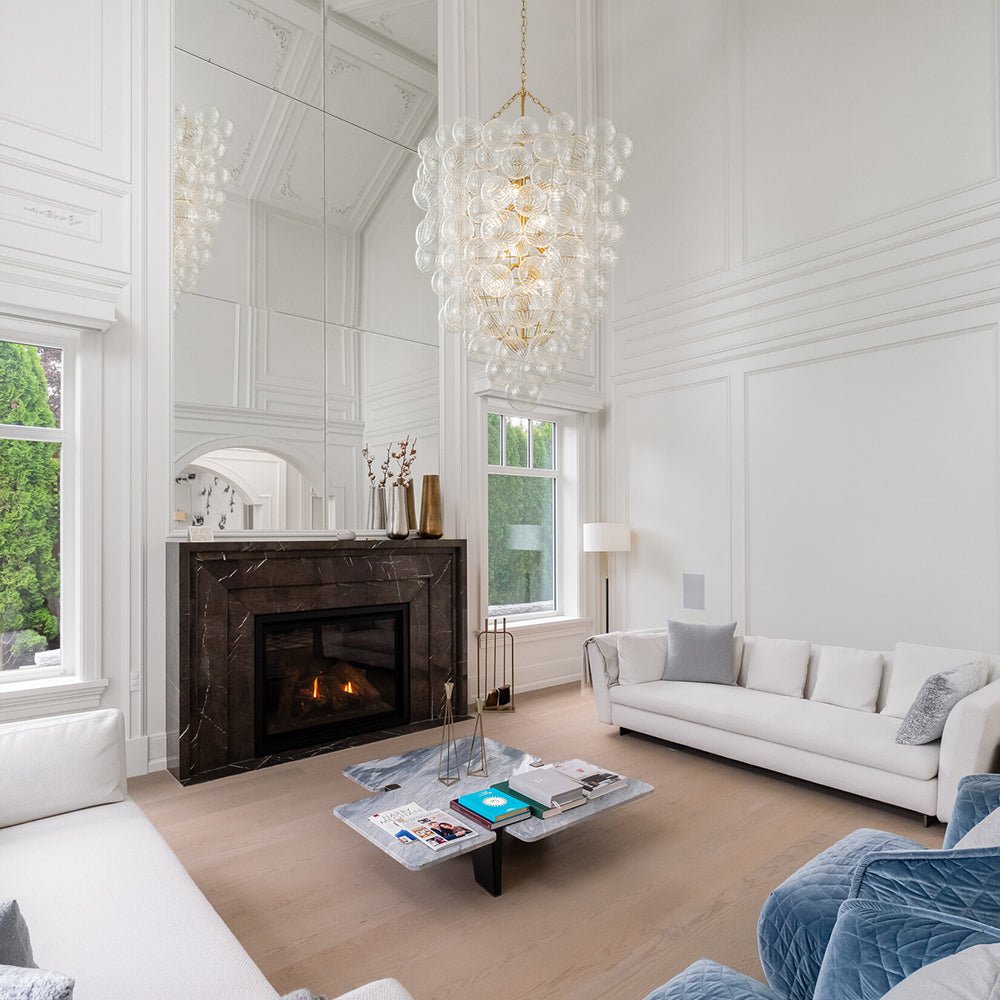 Dagen Luxury Entry Glass Chandelier - Lamp Copper