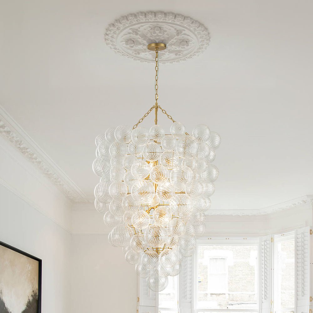 Dagen Luxury Entry Glass Chandelier - Lamp Copper