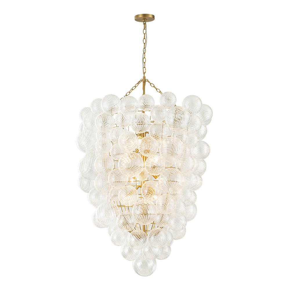 Dagen Luxury Entry Glass Chandelier - Lamp Copper