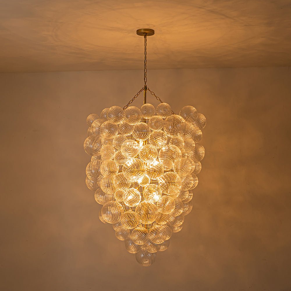 Dagen Luxury Entry Glass Chandelier - Lamp Copper