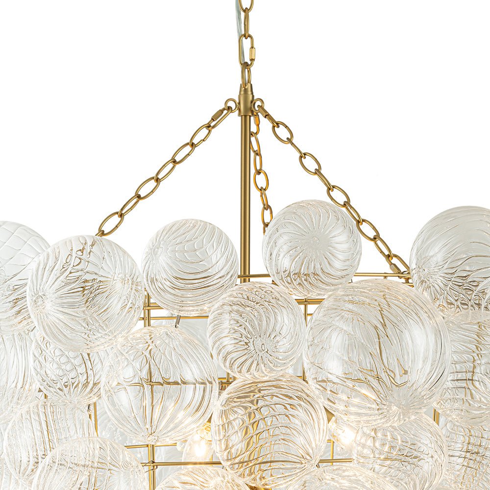 Dagen Luxury Entry Glass Chandelier - Lamp Copper