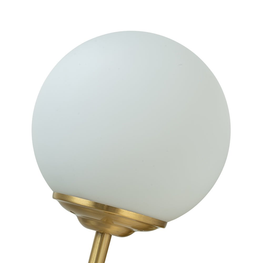 Aether Mid-Century Minimalist Brass Glass Wall Sconce - Lamp Copper