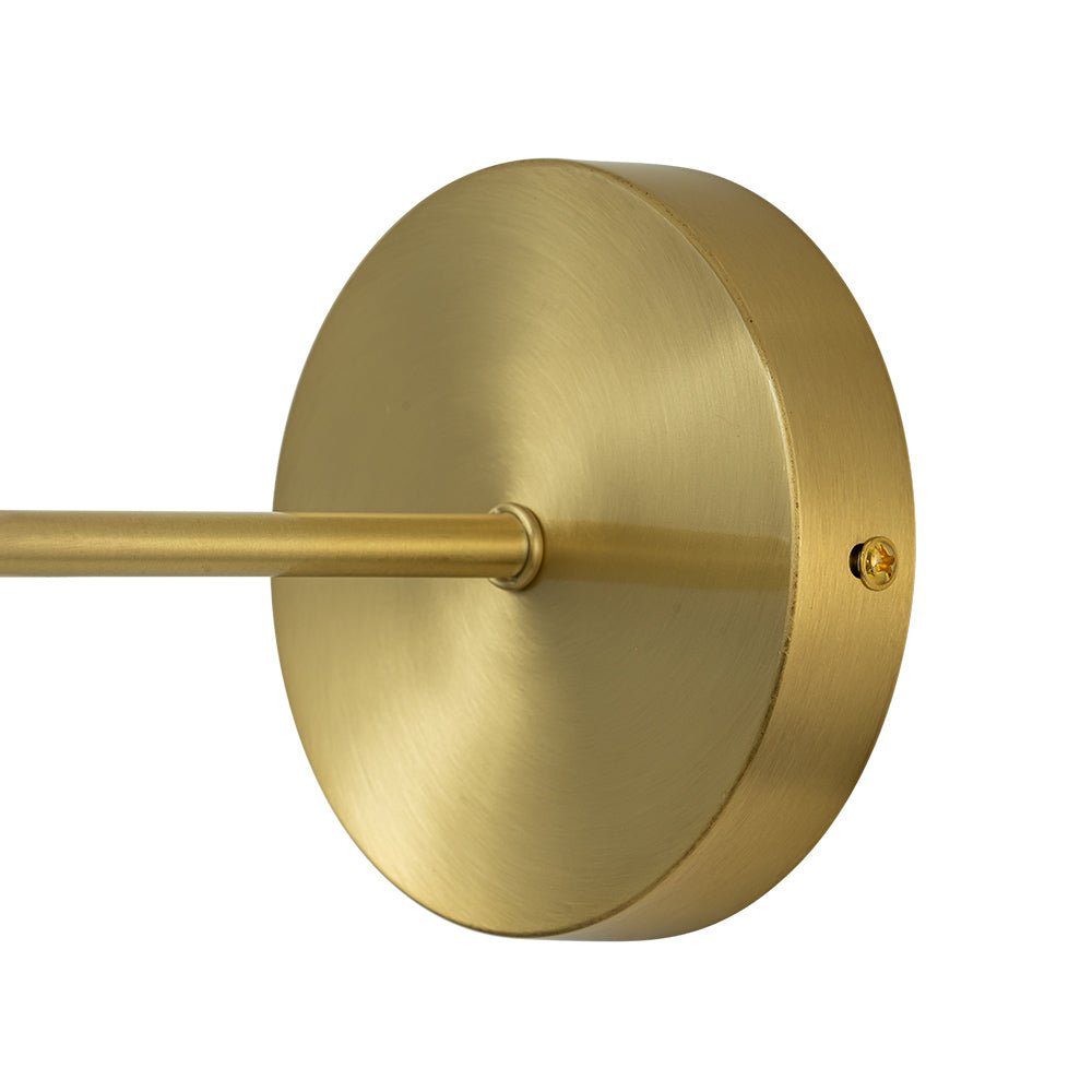 Aether Mid-Century Minimalist Brass Glass Wall Sconce - Lamp Copper