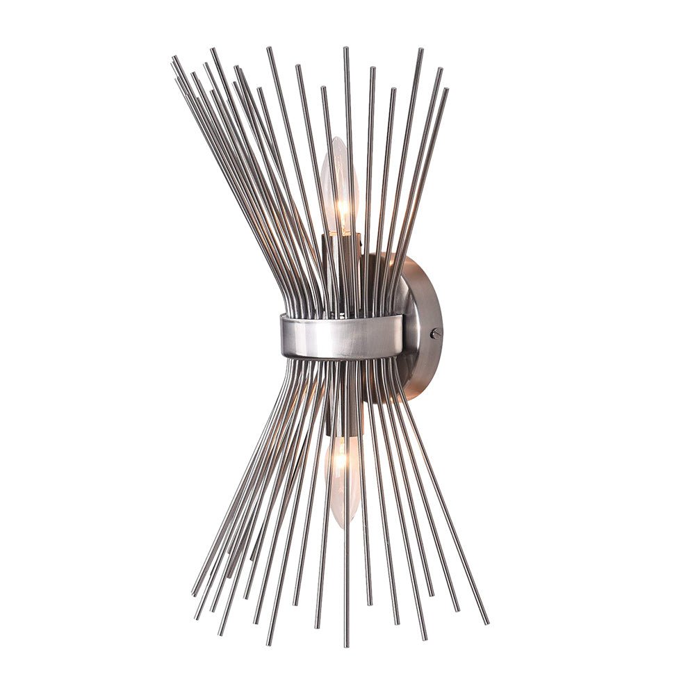 Jarnbrulx Mid Century Sunburst Metal Wall Sconce - Lamp Copper
