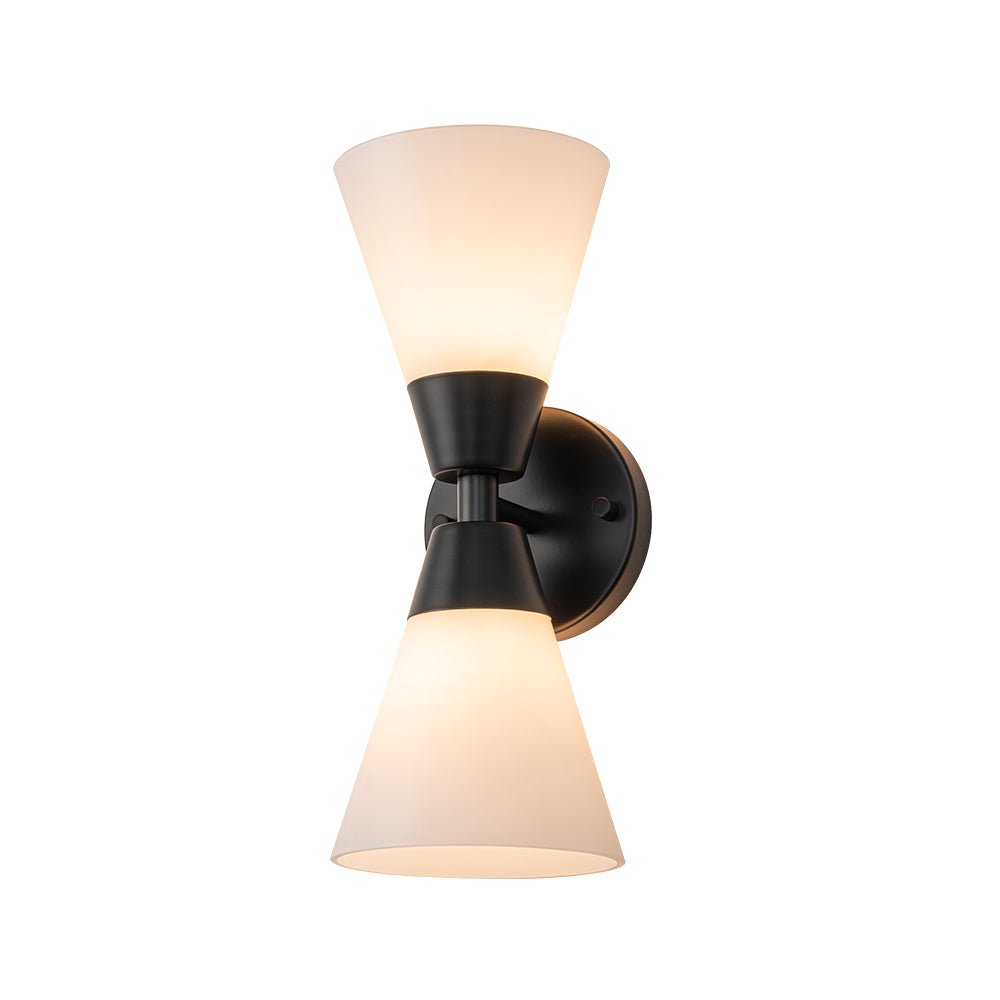 Eirikur Mid-Century Opal Glass Wall Sconce - Lamp Copper