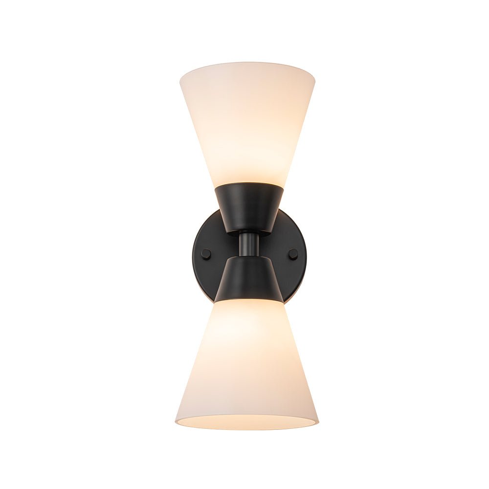Eirikur Mid-Century Opal Glass Wall Sconce - Lamp Copper