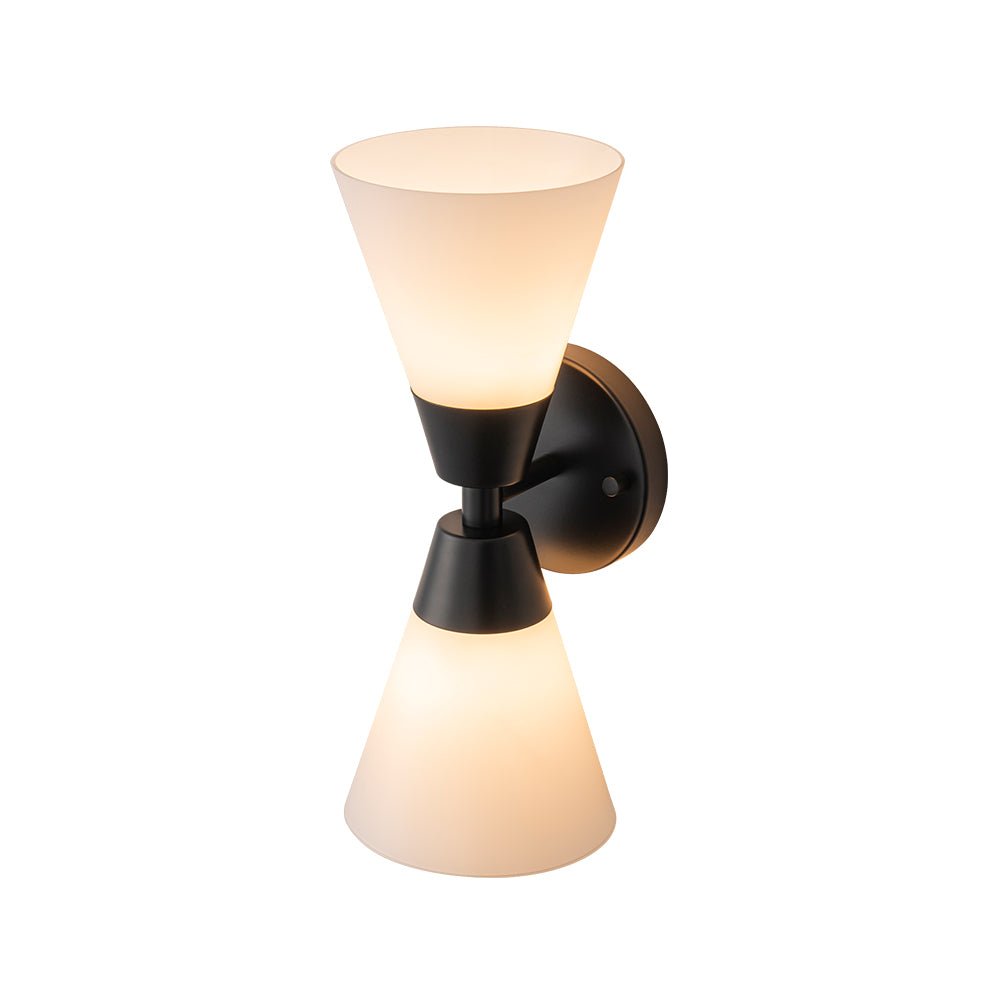 Eirikur Mid-Century Opal Glass Wall Sconce - Lamp Copper