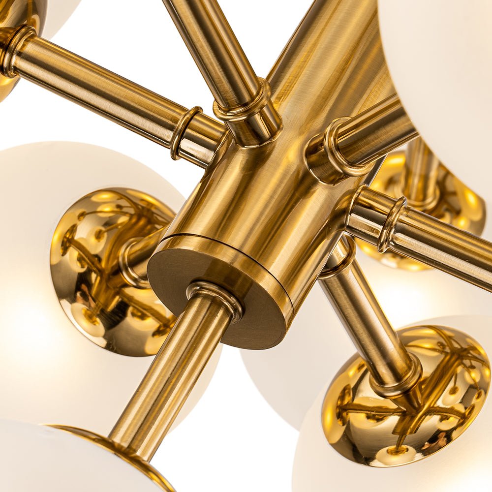 Xenulix Mid-Century Sputnik Glass Chandelier - Lamp Copper