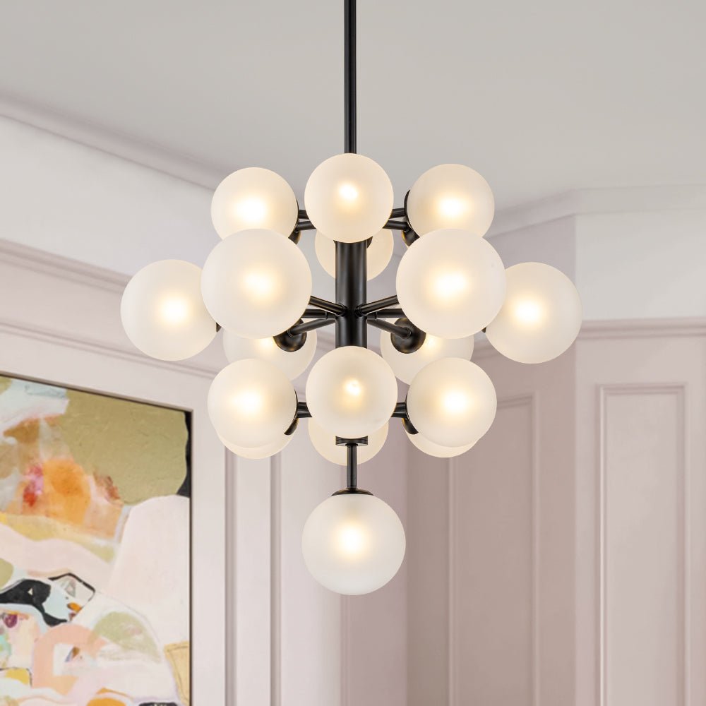 Xenulix Mid-Century Sputnik Glass Chandelier - Lamp Copper