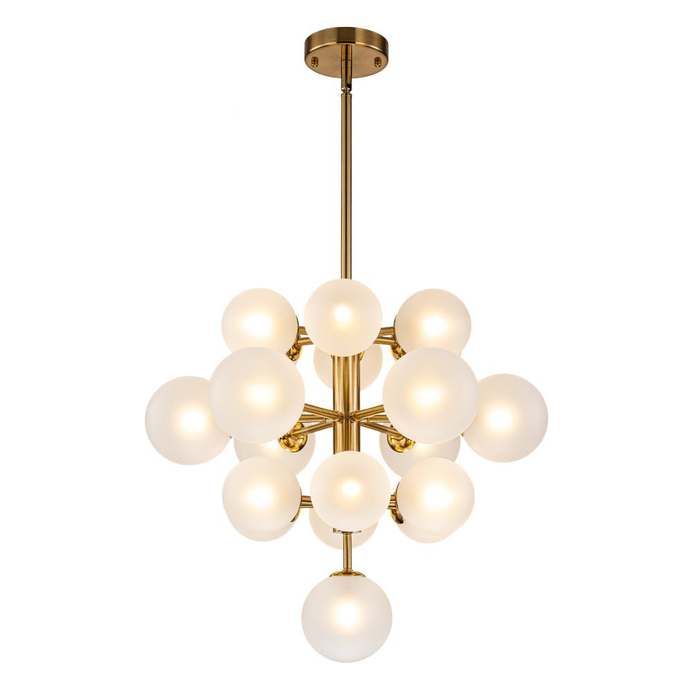 Xenulix Mid-Century Sputnik Glass Chandelier - Lamp Copper