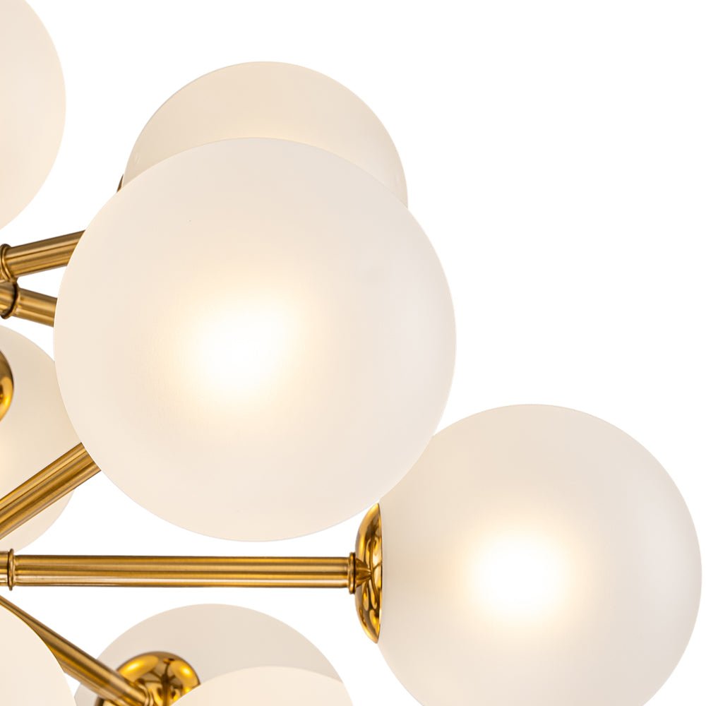 Xenulix Mid-Century Sputnik Glass Chandelier - Lamp Copper