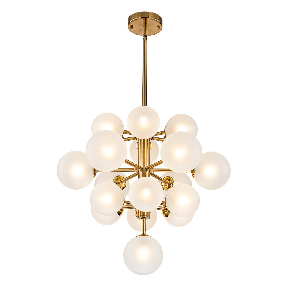 Xenulix Mid-Century Sputnik Glass Chandelier - Lamp Copper