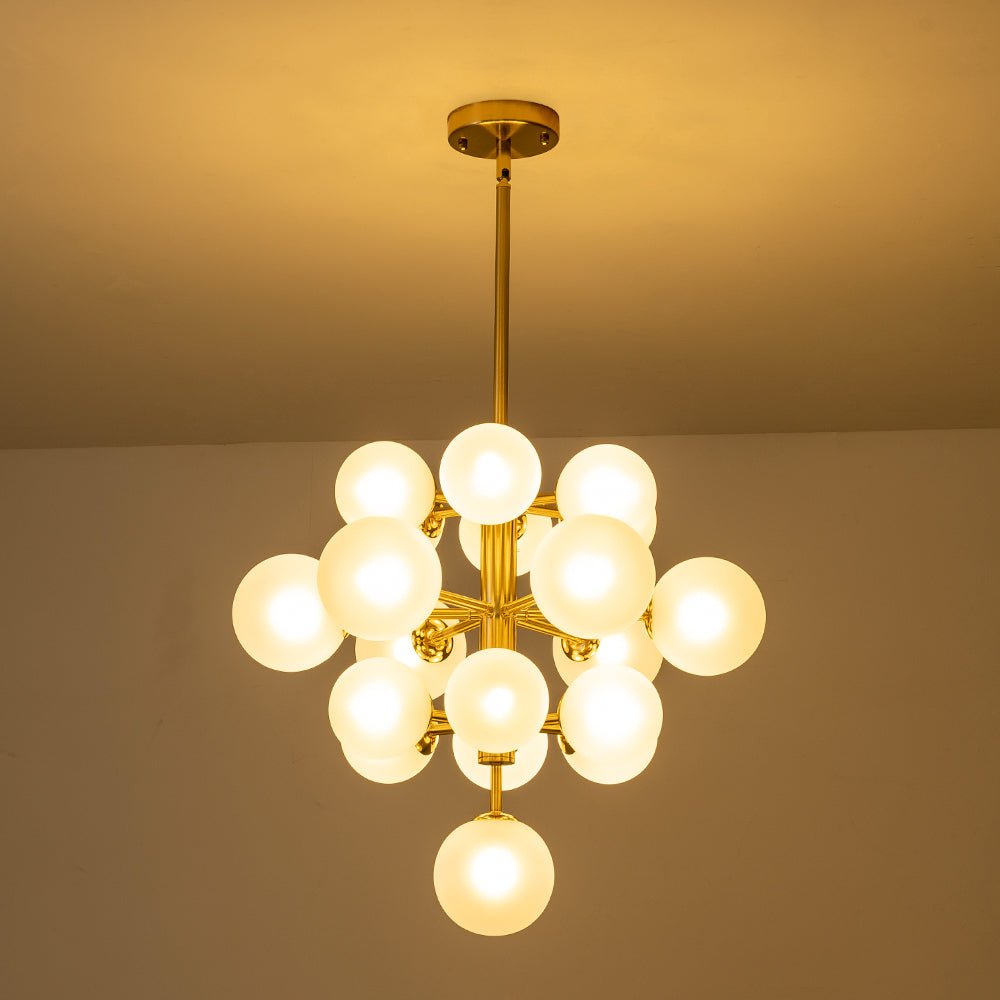 Xenulix Mid-Century Sputnik Glass Chandelier - Lamp Copper