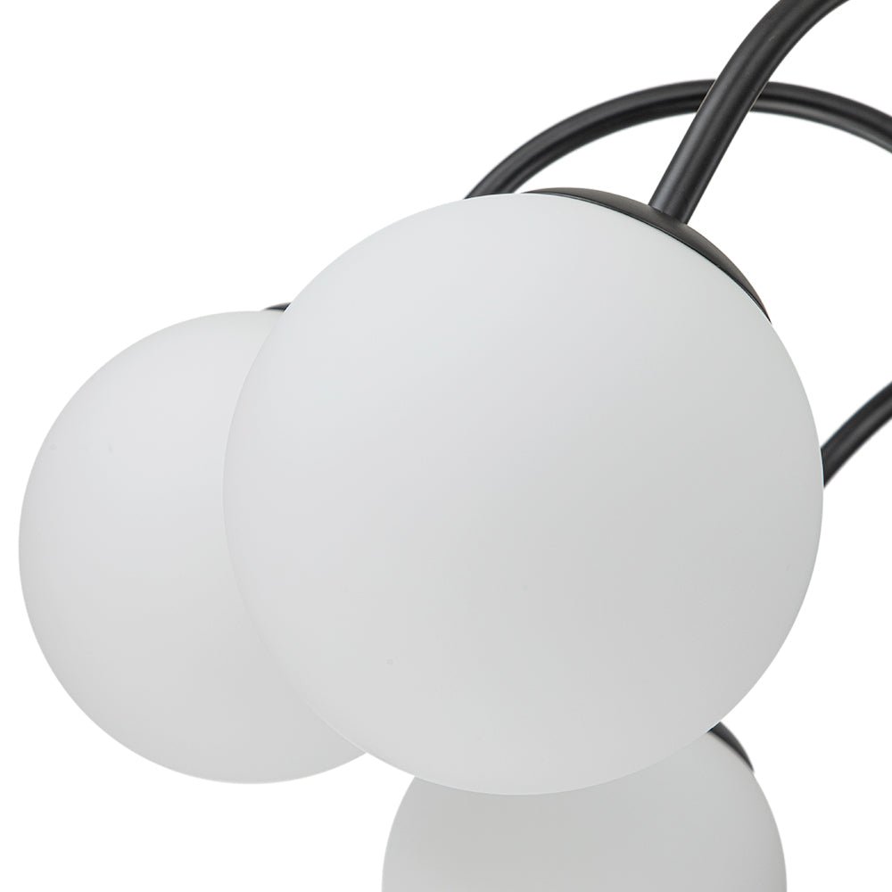Ostruvo Mid-Century Frosted Glass Chandelier - Lamp Copper