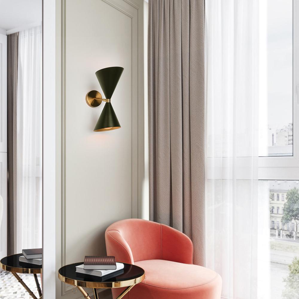 Lunora Mid-Century Modern Metal Wall Sconce - Lamp Copper