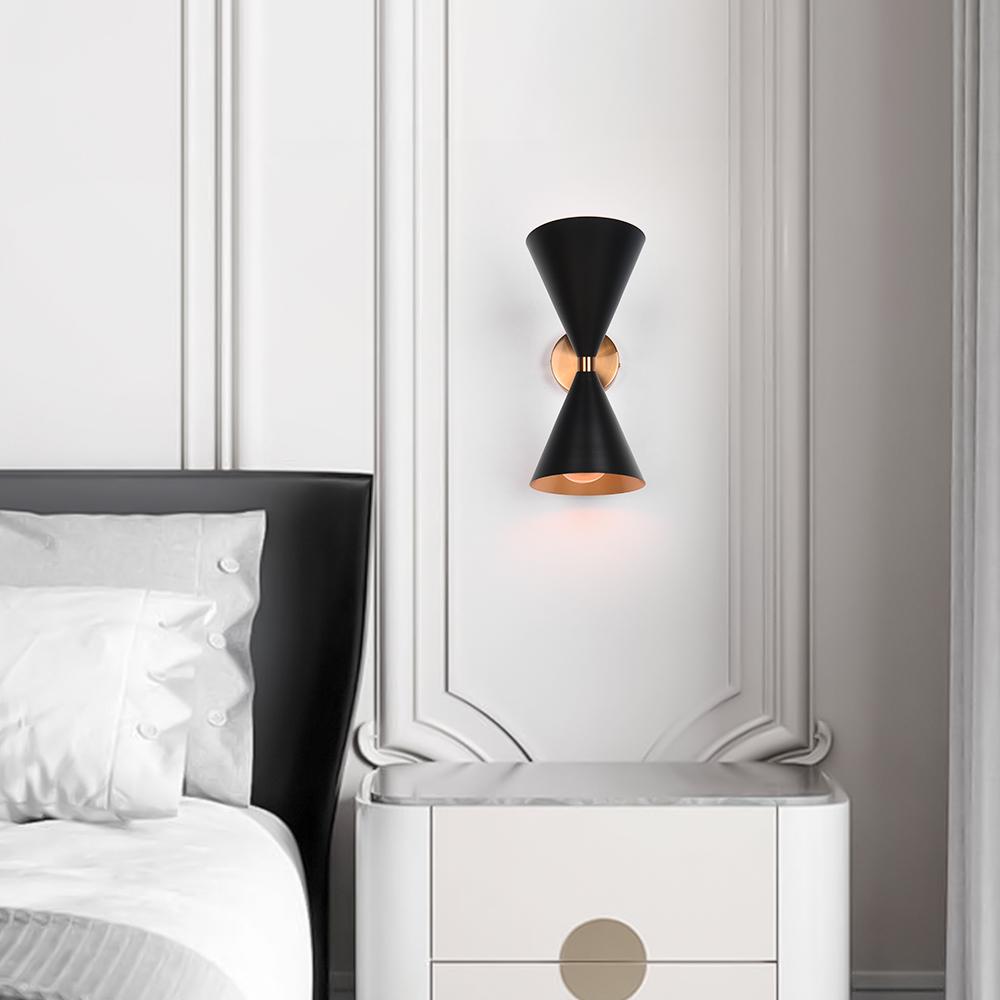 Lunora Mid-Century Modern Metal Wall Sconce - Lamp Copper