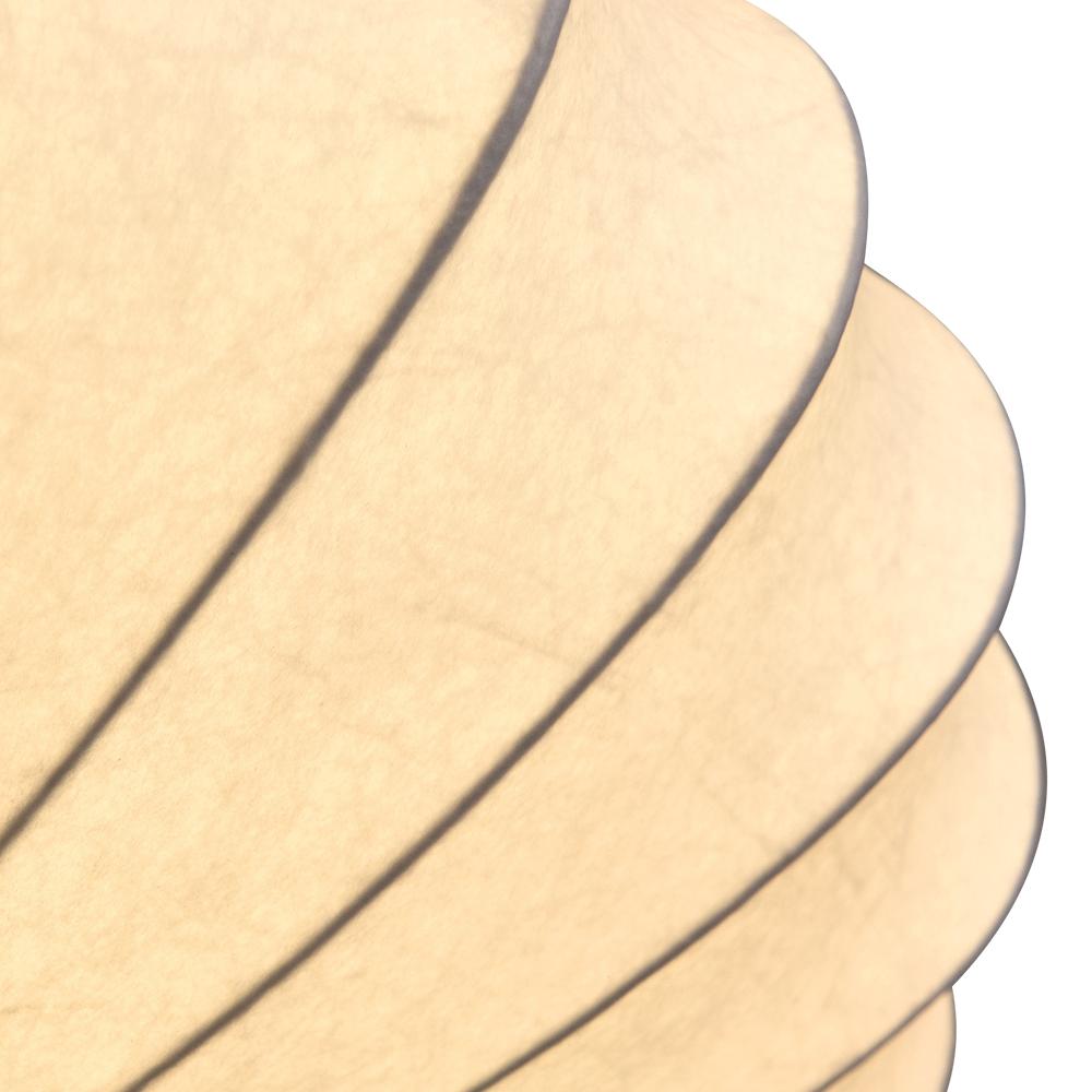 Lunari Mid-Century Modern Silk Flush Mount Light - Lamp Copper