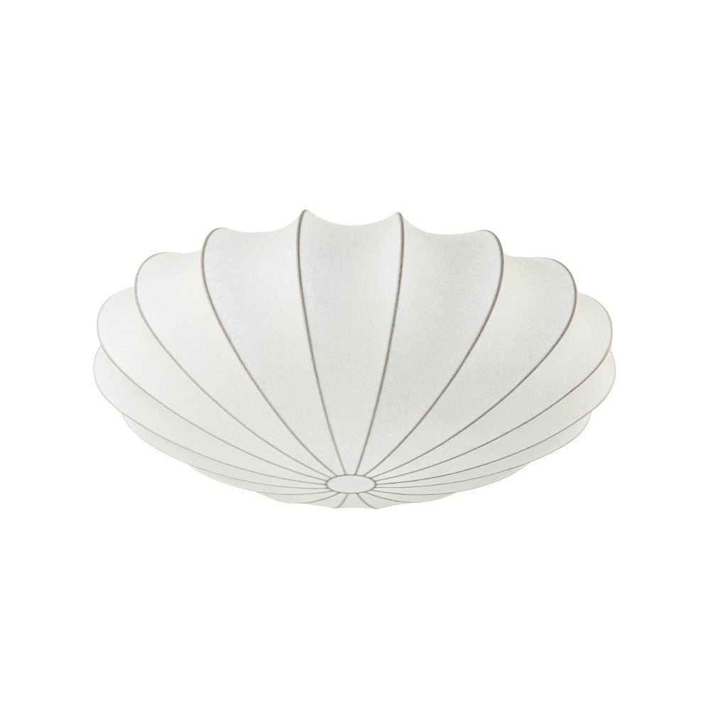 Lunari Mid-Century Modern Silk Flush Mount Light - Lamp Copper