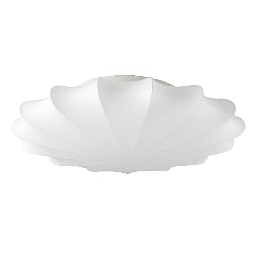 Lunari Mid-Century Modern Silk Flush Mount Light - Lamp Copper