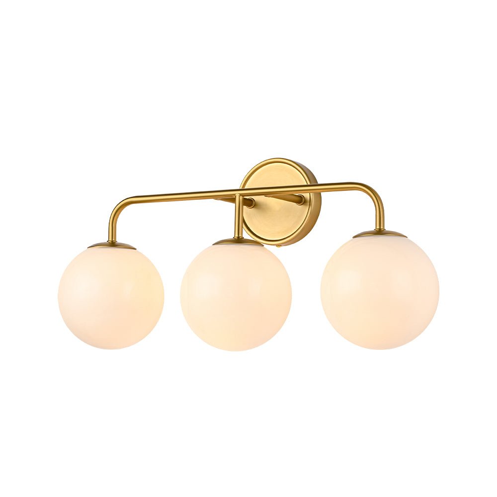 Eirikulix Mid-century Shine Opal Glass Vanity Light - Lamp Copper