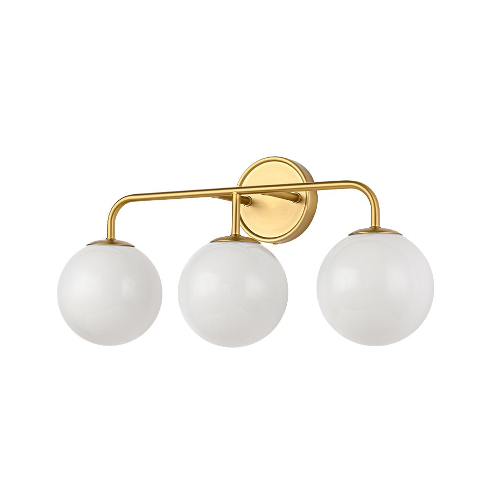 Eirikulix Mid-century Shine Opal Glass Vanity Light - Lamp Copper