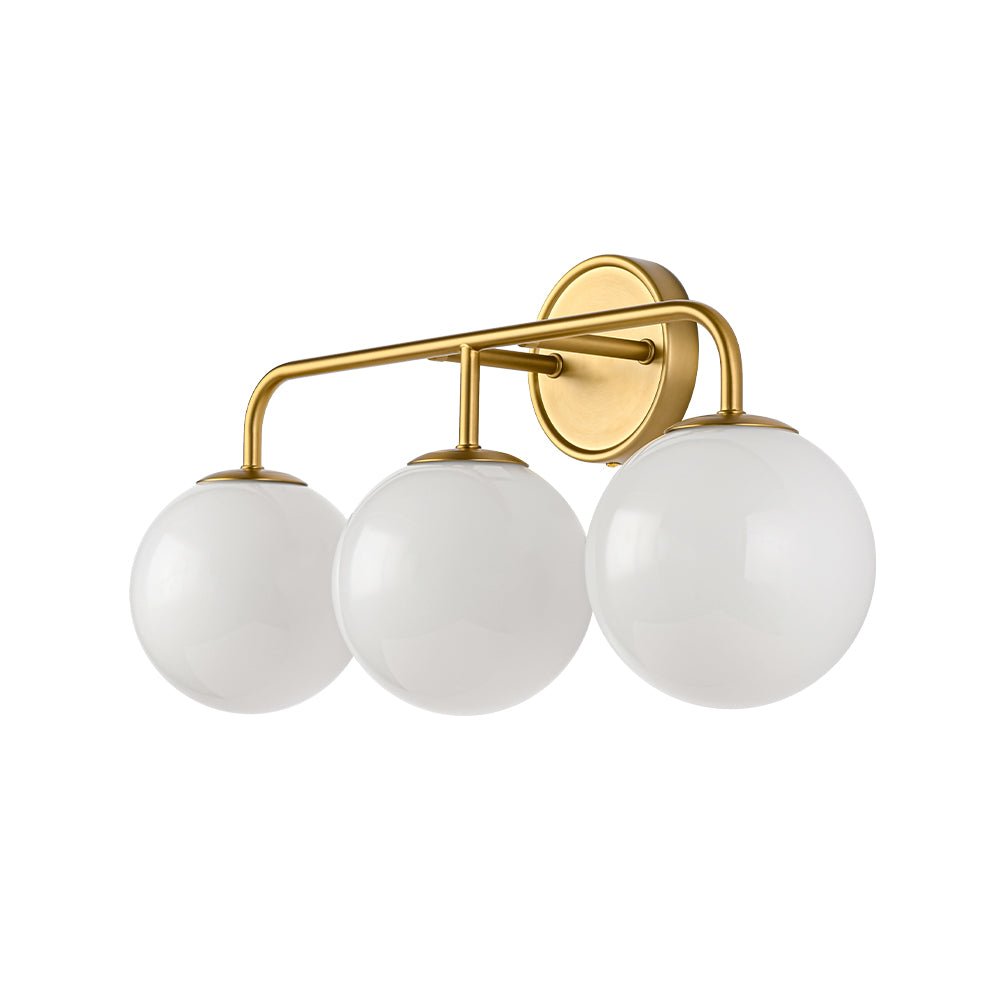 Eirikulix Mid-century Shine Opal Glass Vanity Light - Lamp Copper