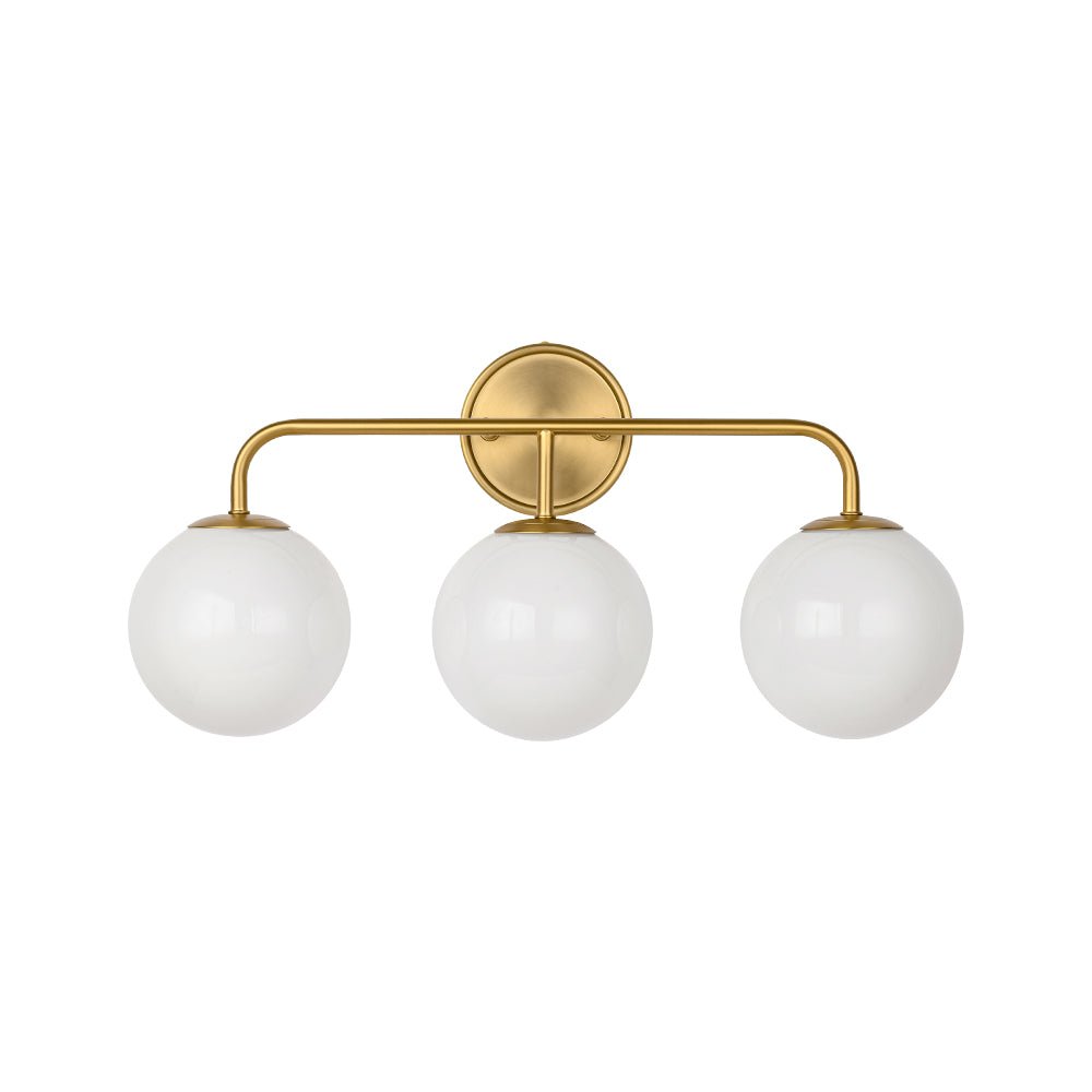 Eirikulix Mid-century Shine Opal Glass Vanity Light - Lamp Copper