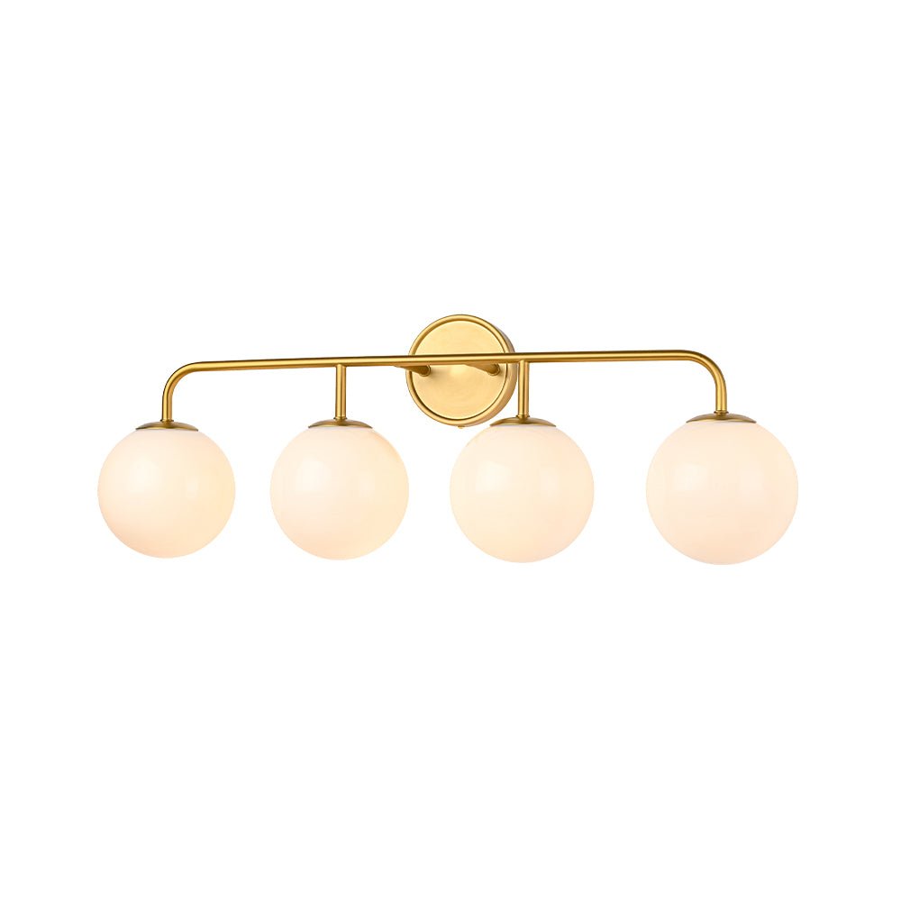 Eirikulix Mid-century Shine Opal Glass Vanity Light - Lamp Copper