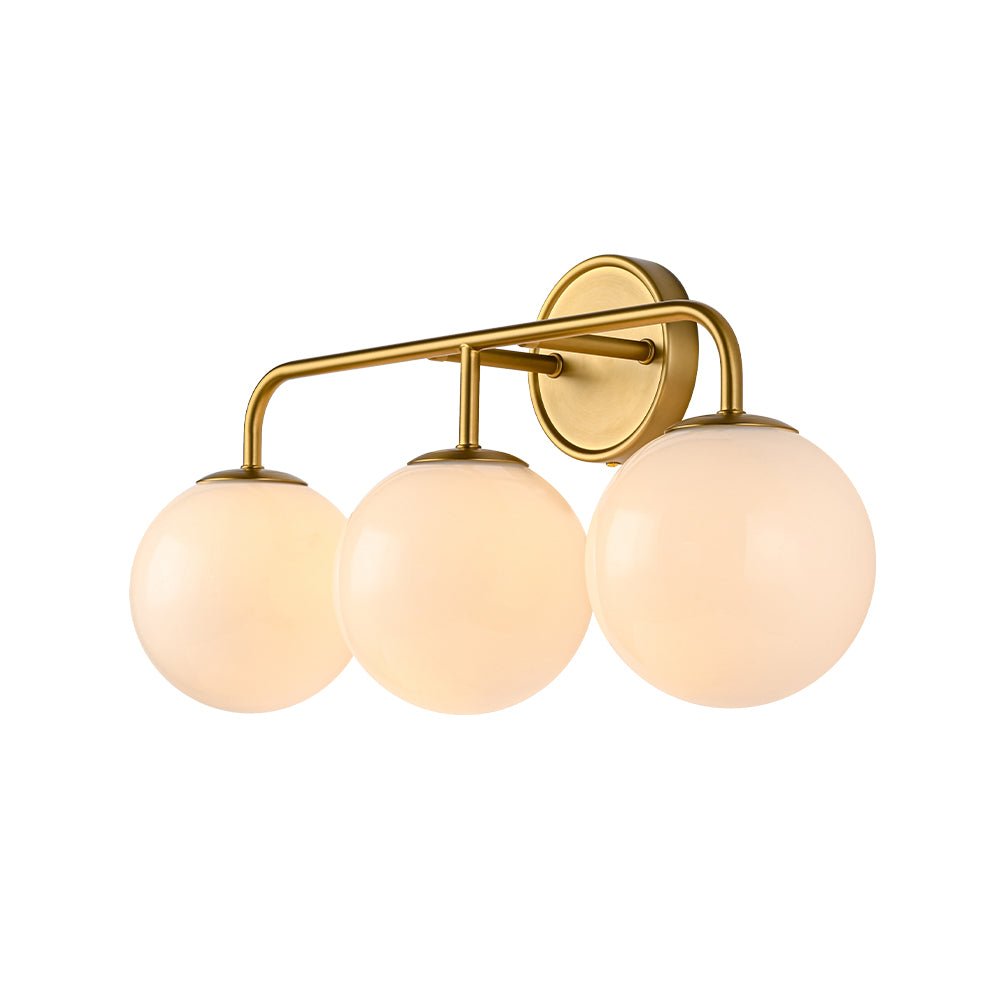 Eirikulix Mid-century Shine Opal Glass Vanity Light - Lamp Copper
