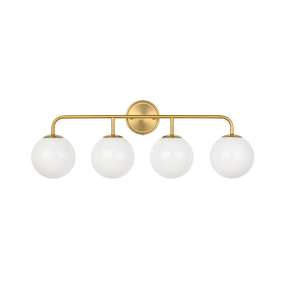 Eirikulix Mid-century Shine Opal Glass Vanity Light - Lamp Copper