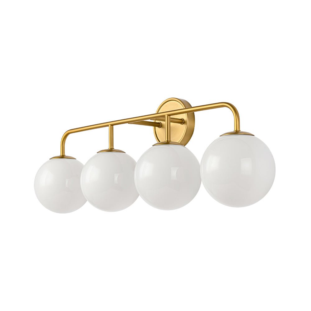 Eirikulix Mid-century Shine Opal Glass Vanity Light - Lamp Copper
