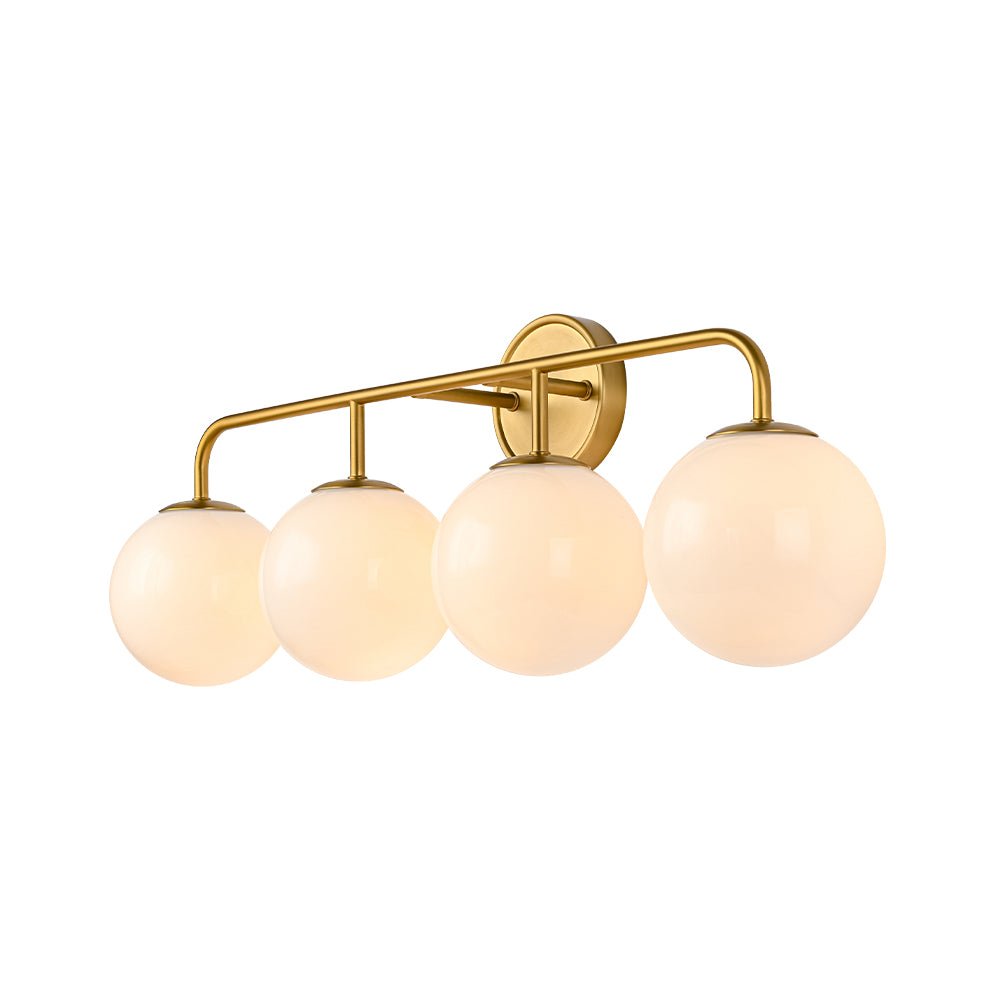 Eirikulix Mid-century Shine Opal Glass Vanity Light - Lamp Copper
