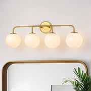 Eirikulix Mid-century Shine Opal Glass Vanity Light - Lamp Copper