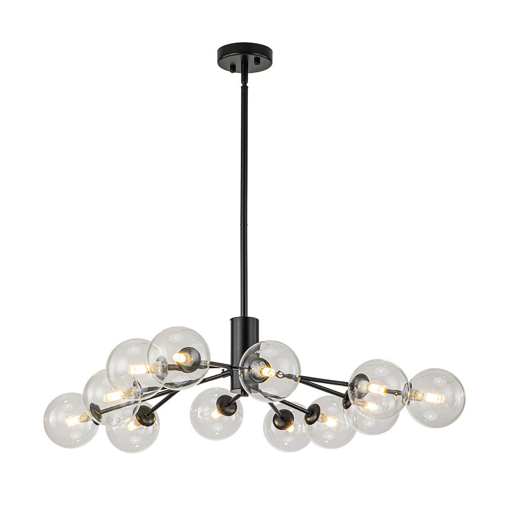 Milda Mid Century Sputnik Glass Chandelier - Lamp Copper