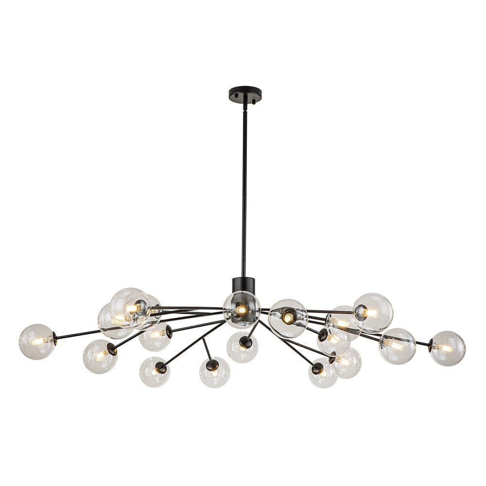 Milda Mid Century Sputnik Glass Chandelier - Lamp Copper