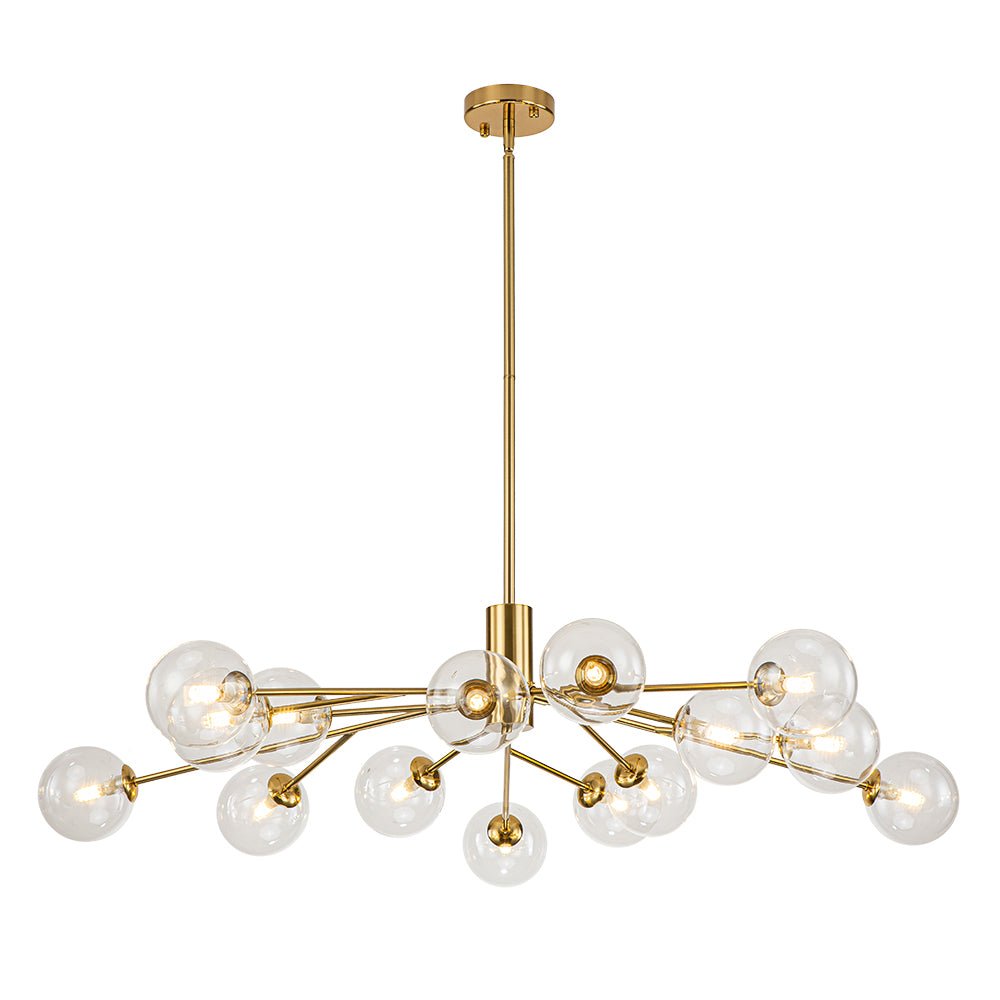 Milda Mid Century Sputnik Glass Chandelier - Lamp Copper