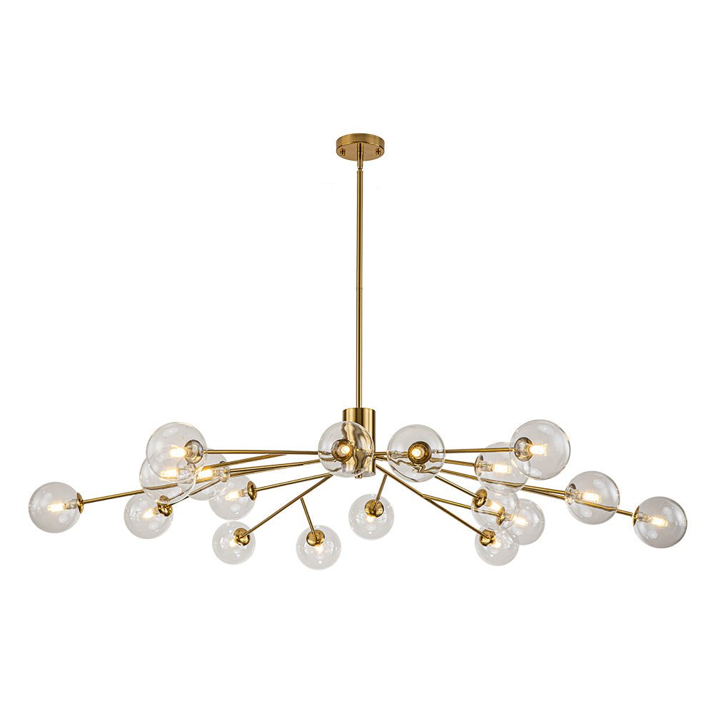 Milda Mid Century Sputnik Glass Chandelier - Lamp Copper