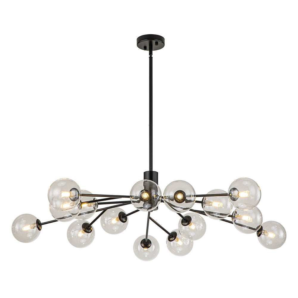 Milda Mid Century Sputnik Glass Chandelier - Lamp Copper