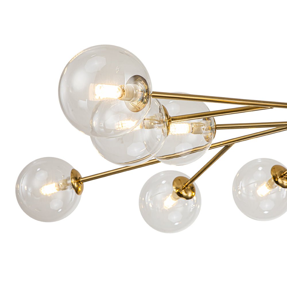 Milda Mid Century Sputnik Glass Chandelier - Lamp Copper