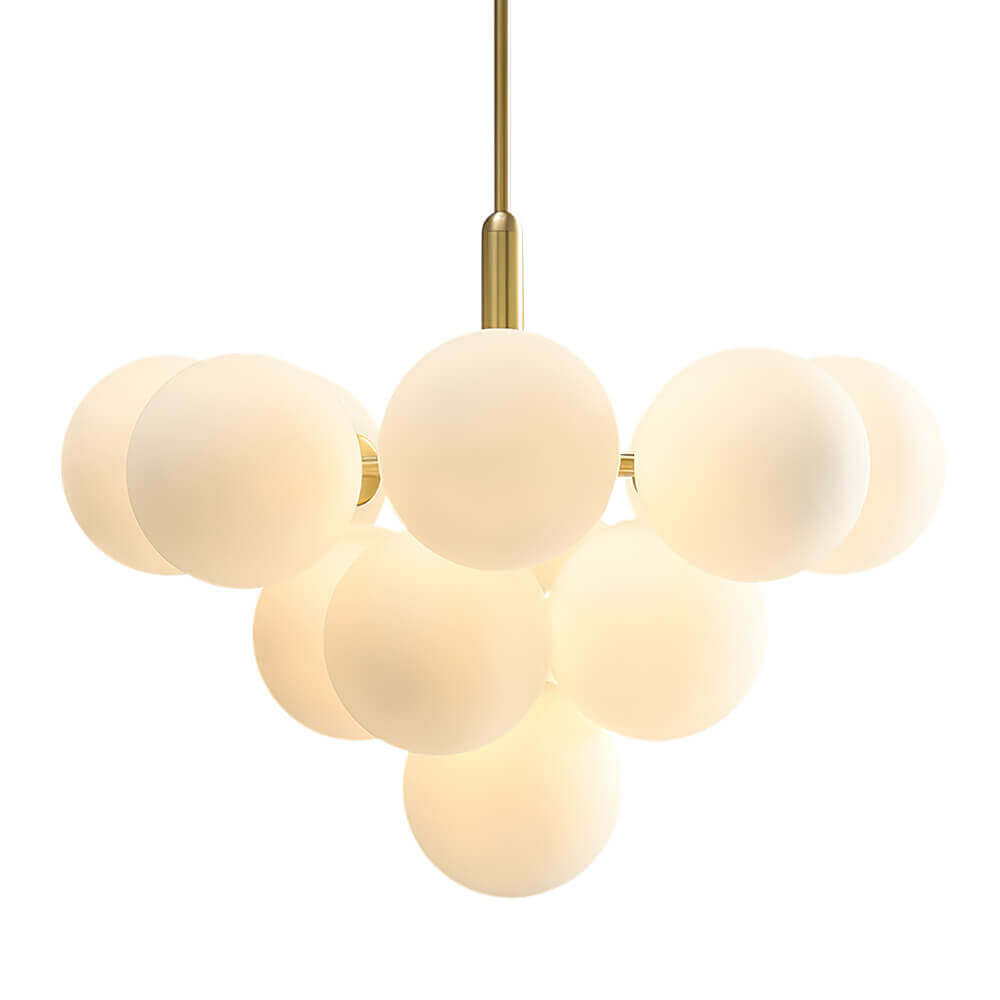 Eloria Modern Metal Glass Chandelier - Lamp Copper
